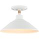 Journey 1 Light 12 inch Natural White Semi-Flush Ceiling Light