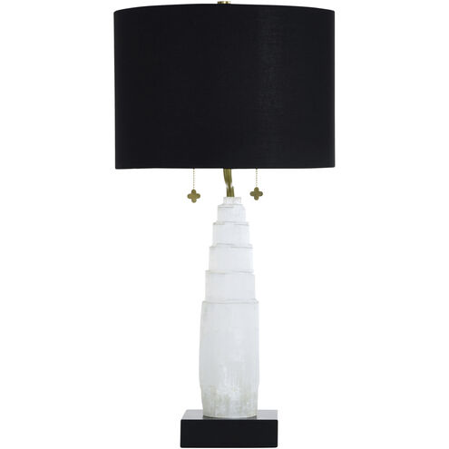 Jasper 32 inch 60 watt Black and White Table Lamp Portable Light in Black/White