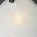 Scoop 1 Light 8 inch Black Single Pendant Ceiling Light in Marble