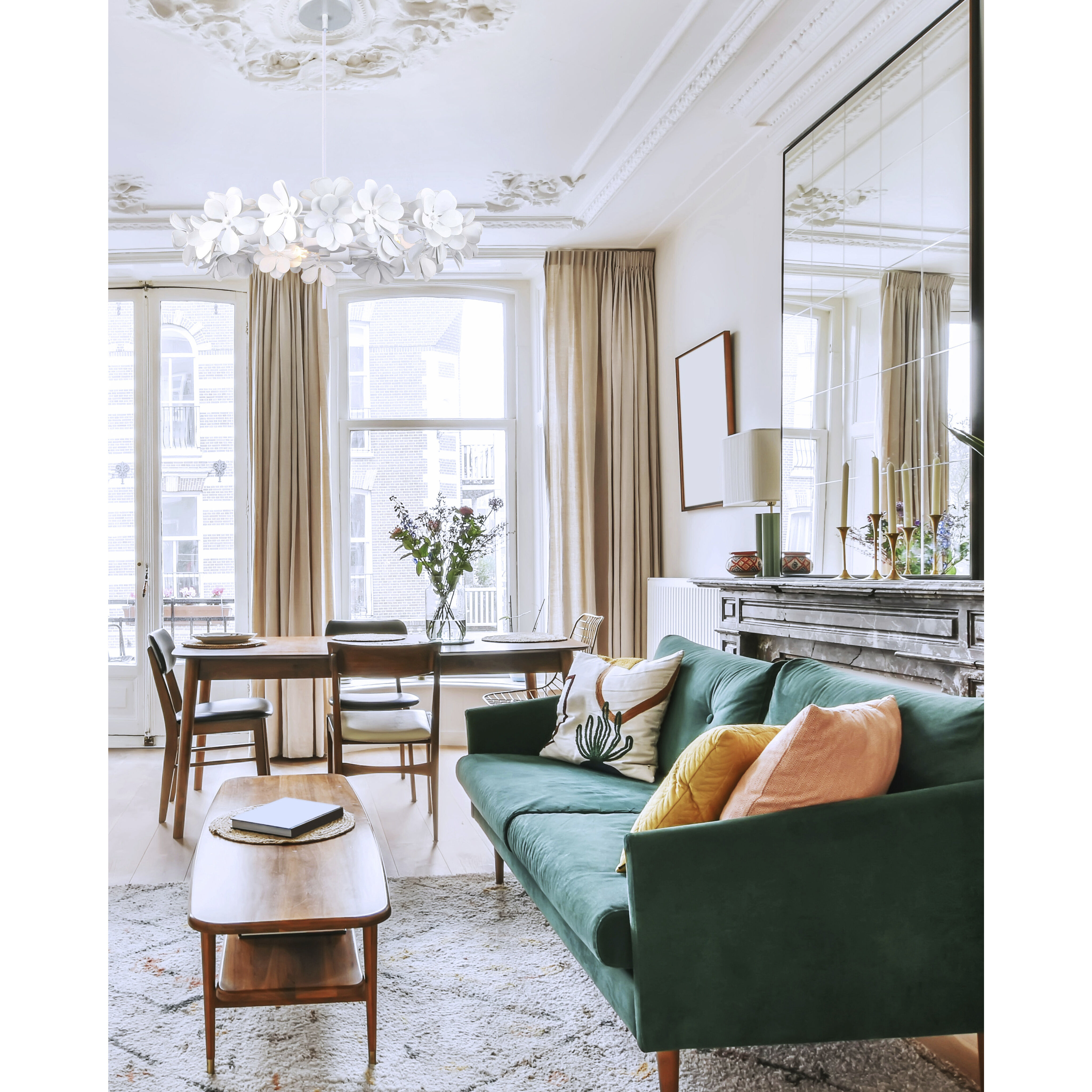 Cassia 3 Light 20 inch White Chandelier Ceiling Light