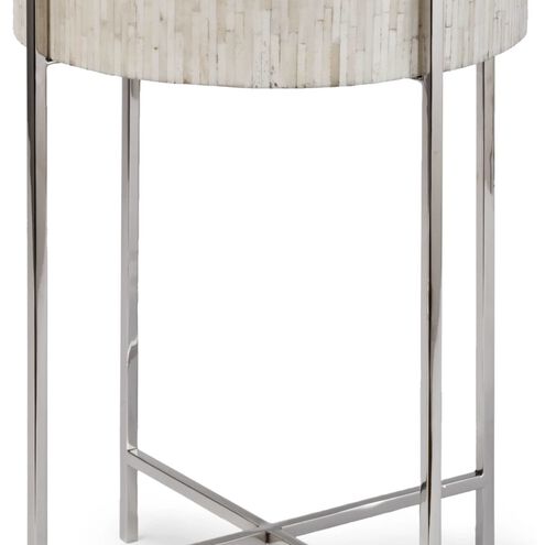 Drum 25.25 X 14 inch Nickel Side Table, Drum