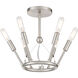 Royalty 6 Light 12.75 inch Brushed Nickel Semi Flush Ceiling Light