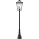 Talbot 4 Light 116.75 inch Black Outdoor Post Mounted Fixture