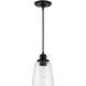 Fallon 1 Light 6 inch Matte Black Pendant Ceiling Light