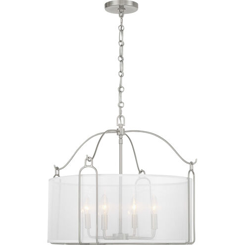 Ashlay 4 Light 22 inch Satin Nickel Pendant Ceiling Light