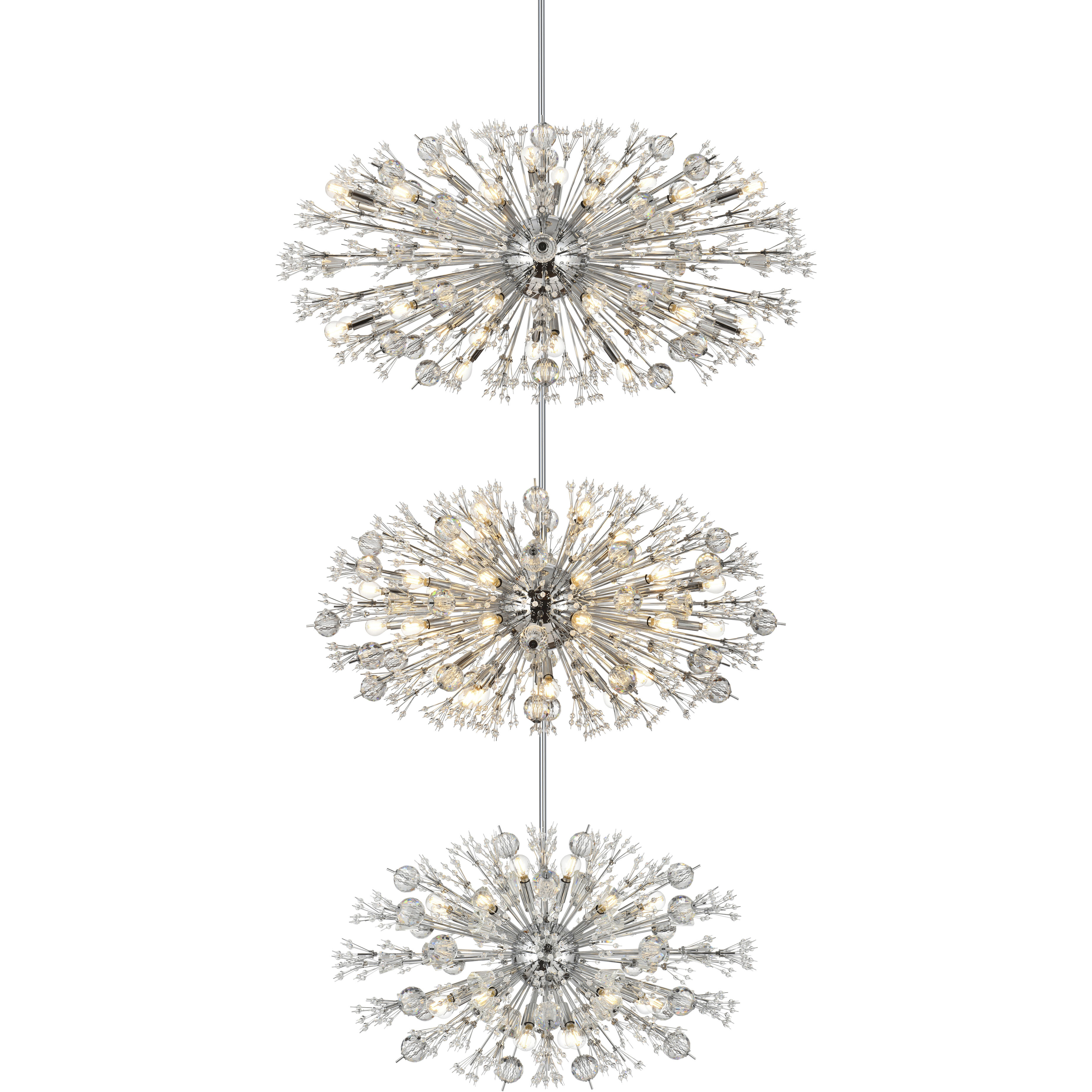 Vera 100 Light 25.5 inch Chrome Chandelier Ceiling Light