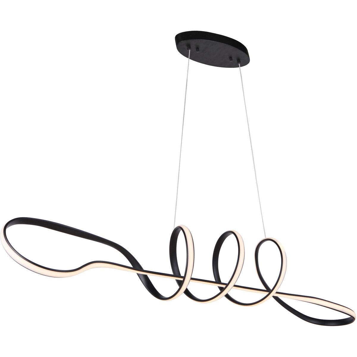 Pulse LED 59 inch Flat Black Island Light Ceiling Light