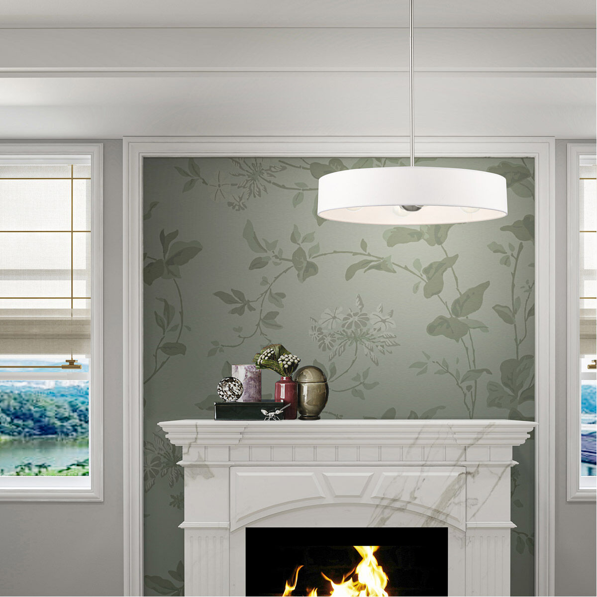 Venlo 4 Light 22 inch Brushed Nickel Pendant Ceiling Light