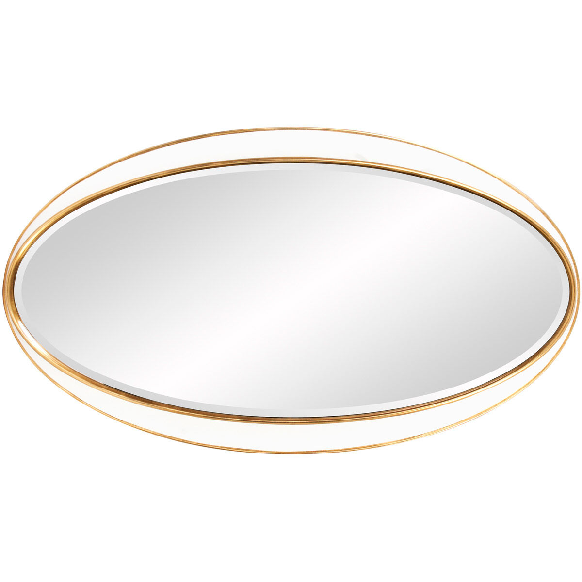 Rania 49 X 28 inch White and Gold Wall Mirror