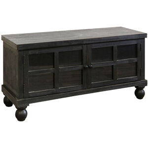 Oren 45.5 inch Black and Antiqued Media Cabinet