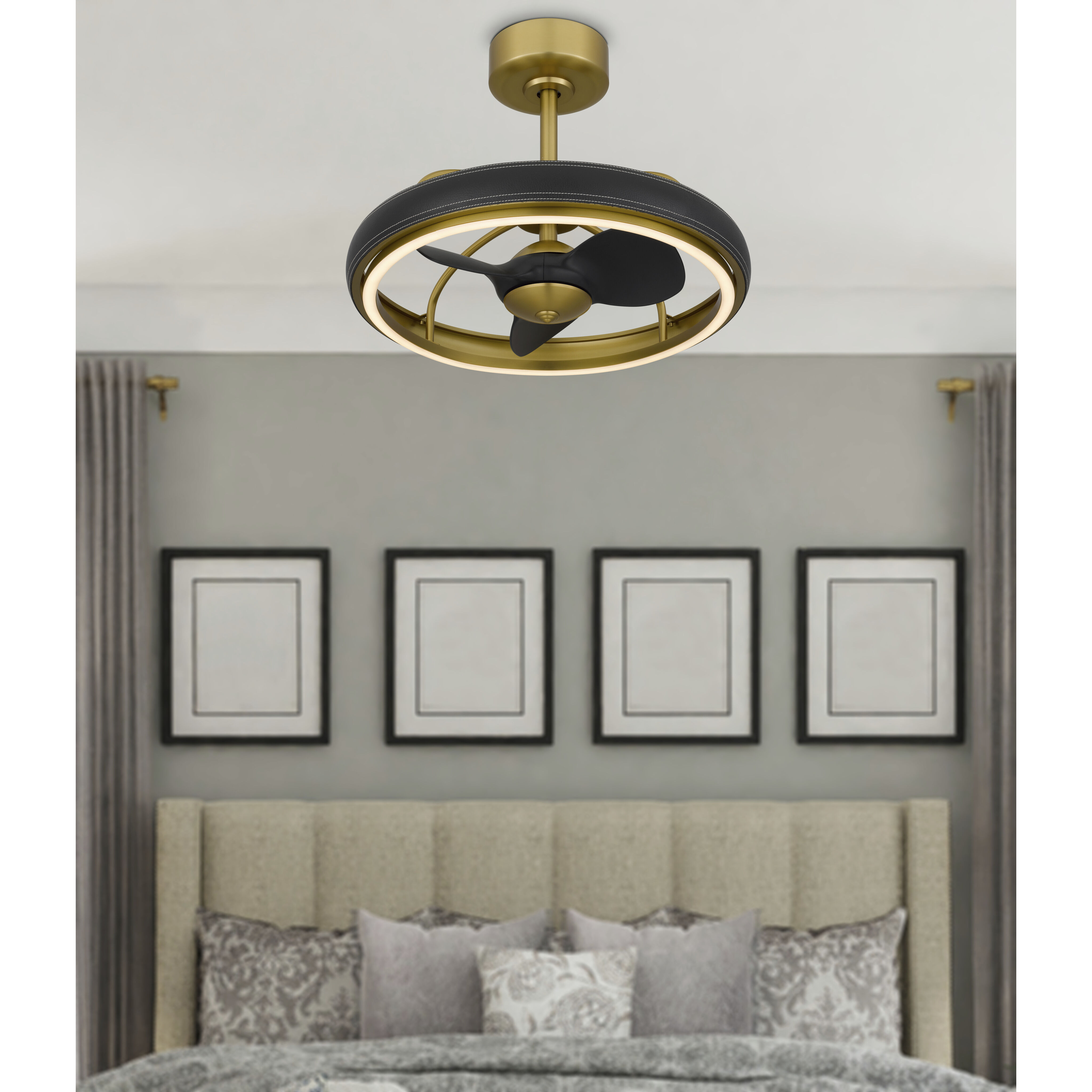 Arroyo Antique Brass and Black Ceiling Fan Extension Rod
