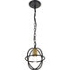 Octavia 1 Light 7.9 inch Brass and Dark Brown Pendant Ceiling Light