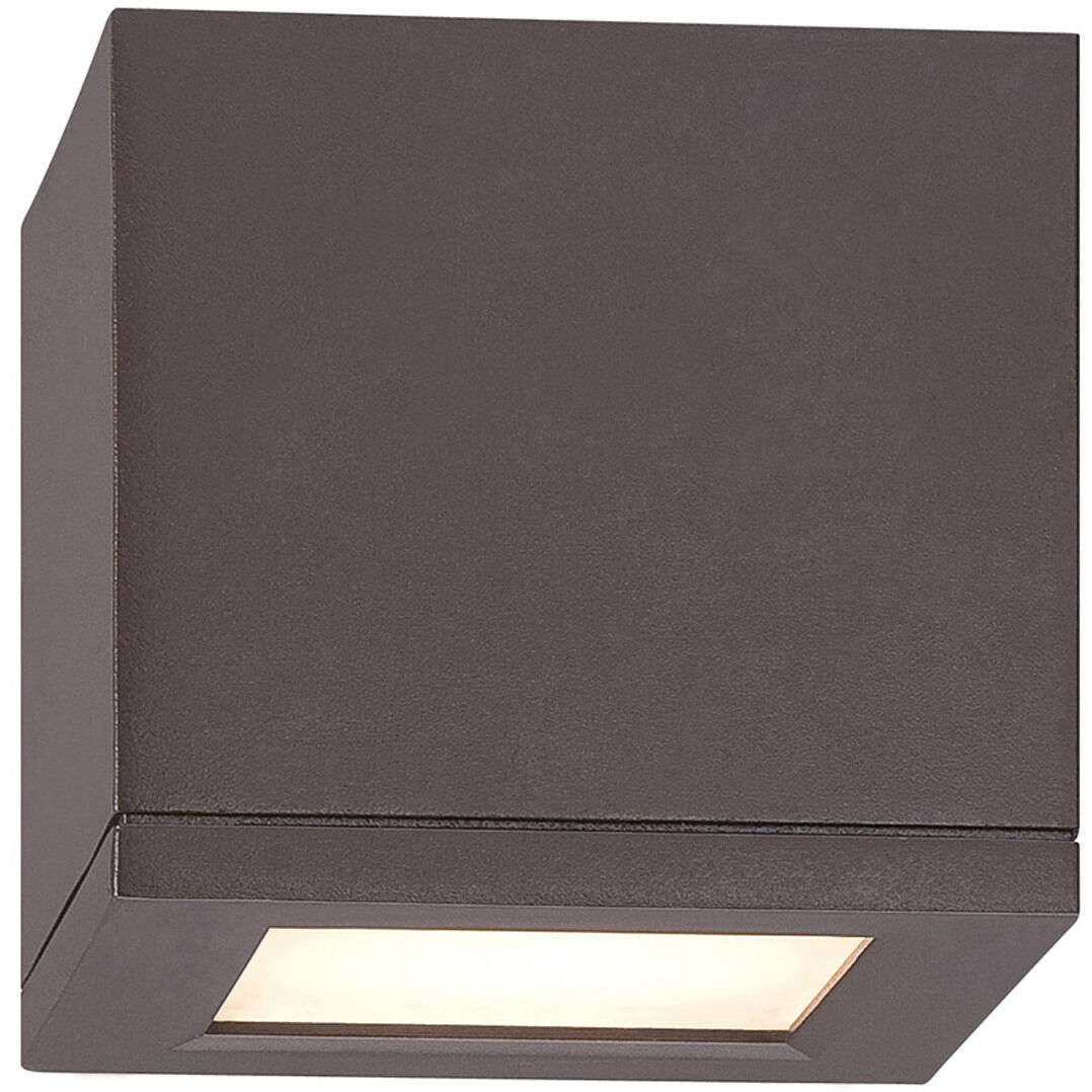 Rubix LED 5 inch Bronze Outdoor Flush