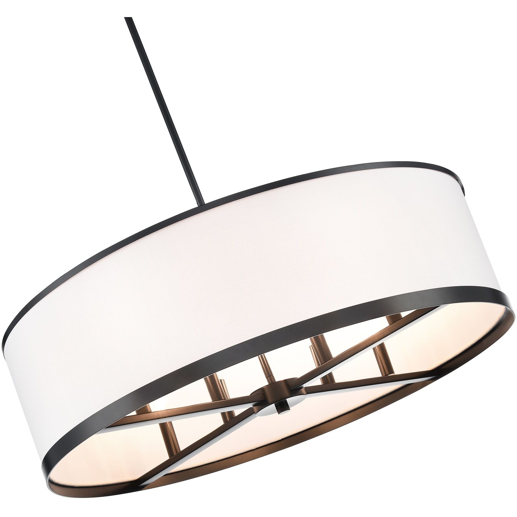 High Street 8 Light 30 inch Black Pendant Ceiling Light