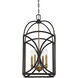 Talbot 4 Light 14 inch English Bronze and Warm Brass Pendant Ceiling Light, Medium