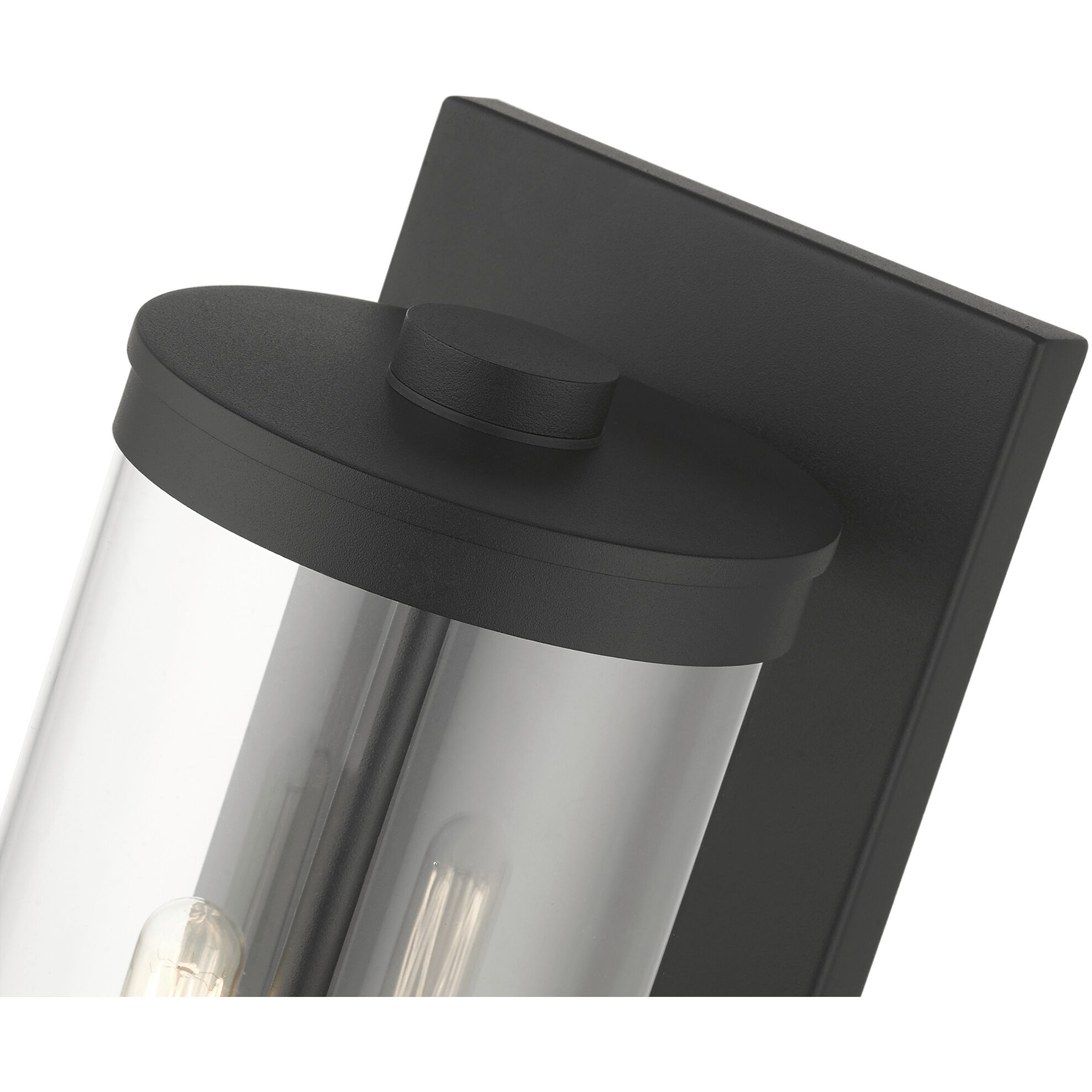 Hillcrest 2 Light 16 inch Textured Black Outdoor Wall Lantern