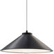 Radiance Collection LED 11.75 inch Carbon Matte Black with Matte Black Pendant Ceiling Light