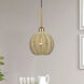 Summervine 1 Light 8 inch Antique Gold Leaf Pendant Ceiling Light, Mini Globe