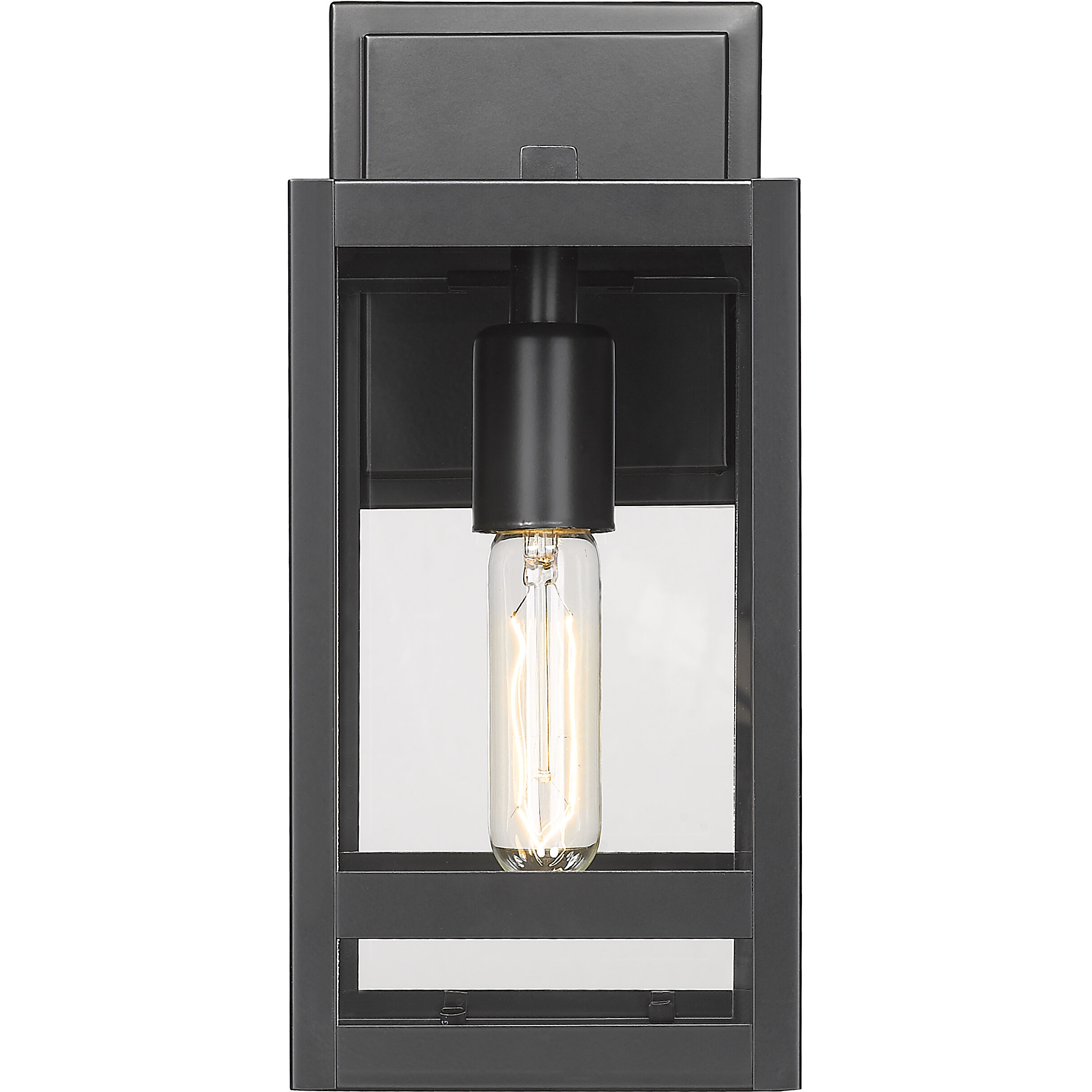 Nuri 1 Light 13.5 inch Black Outdoor Wall Light