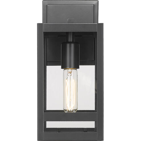 Nuri 1 Light 13.5 inch Black Outdoor Wall Light