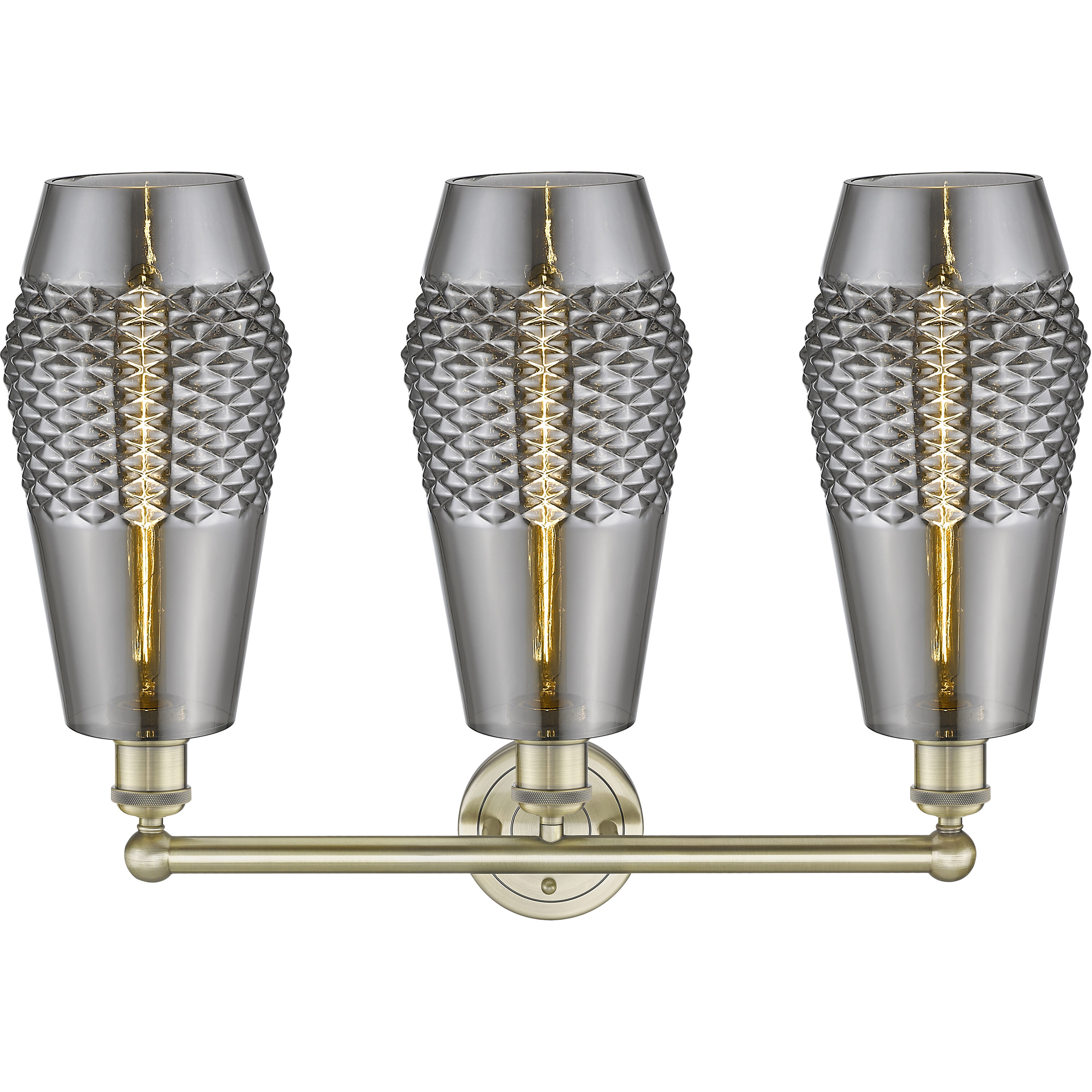 Windham 3 Light 25 inch Antique Brass Bath Vanity Light Wall Light