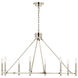 Carrick 8 Light Polished Nickel Chandelier Ceiling Light, 1 Tier Medium