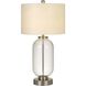 Sycamore 34 inch 150 watt Brushed Steel Table Lamp Portable Light