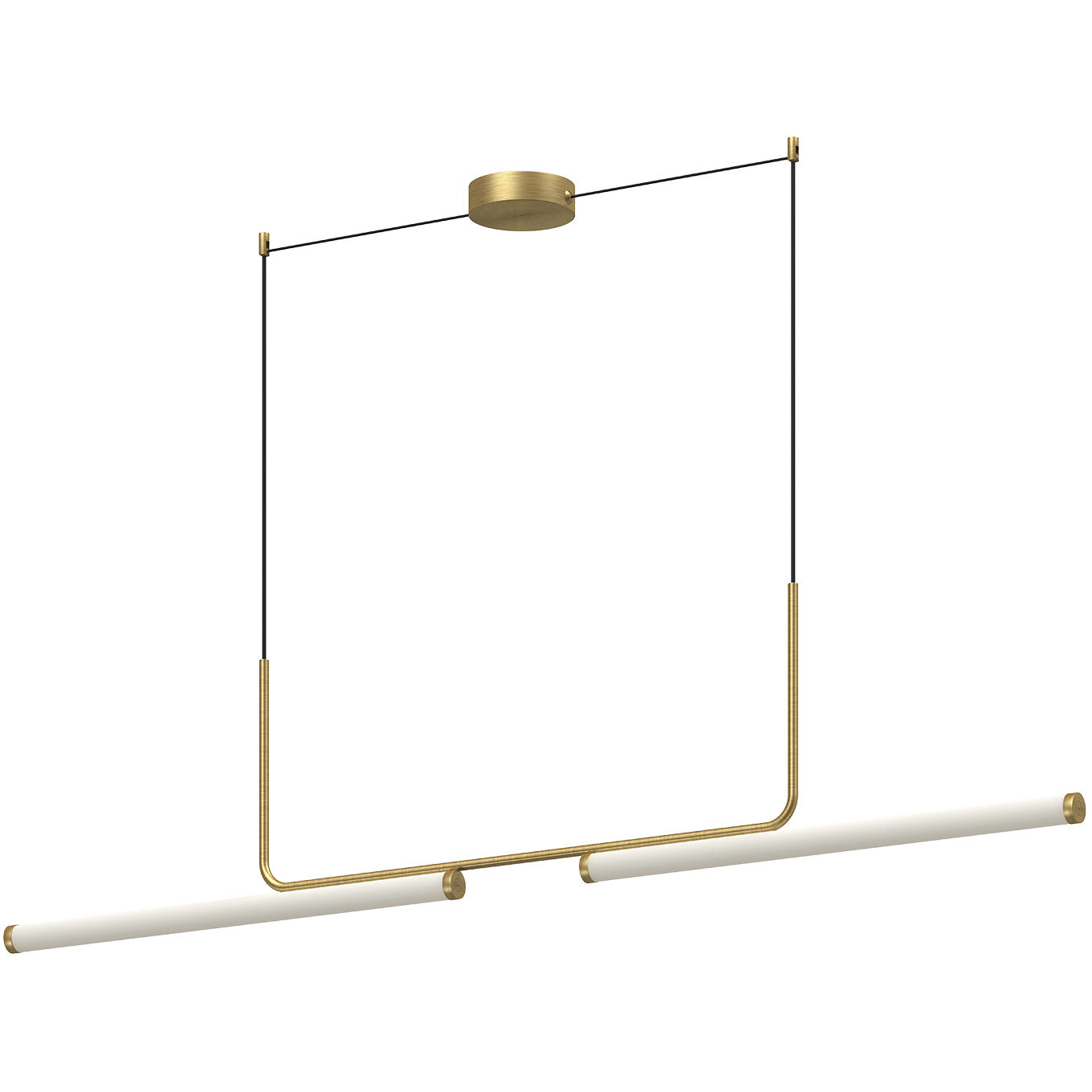 Vesper LED 73 inch Brushed Gold Linear Pendant Ceiling Light