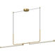 Vesper LED 73 inch Brushed Gold Linear Pendant Ceiling Light