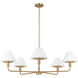 Mendota 5 Light 40 inch Satin Brass Chandelier Ceiling Light