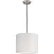 Markor 1 Light 12 inch Brushed Nickel/Matte Black/Vintage Brass Drum Pendant Ceiling Light