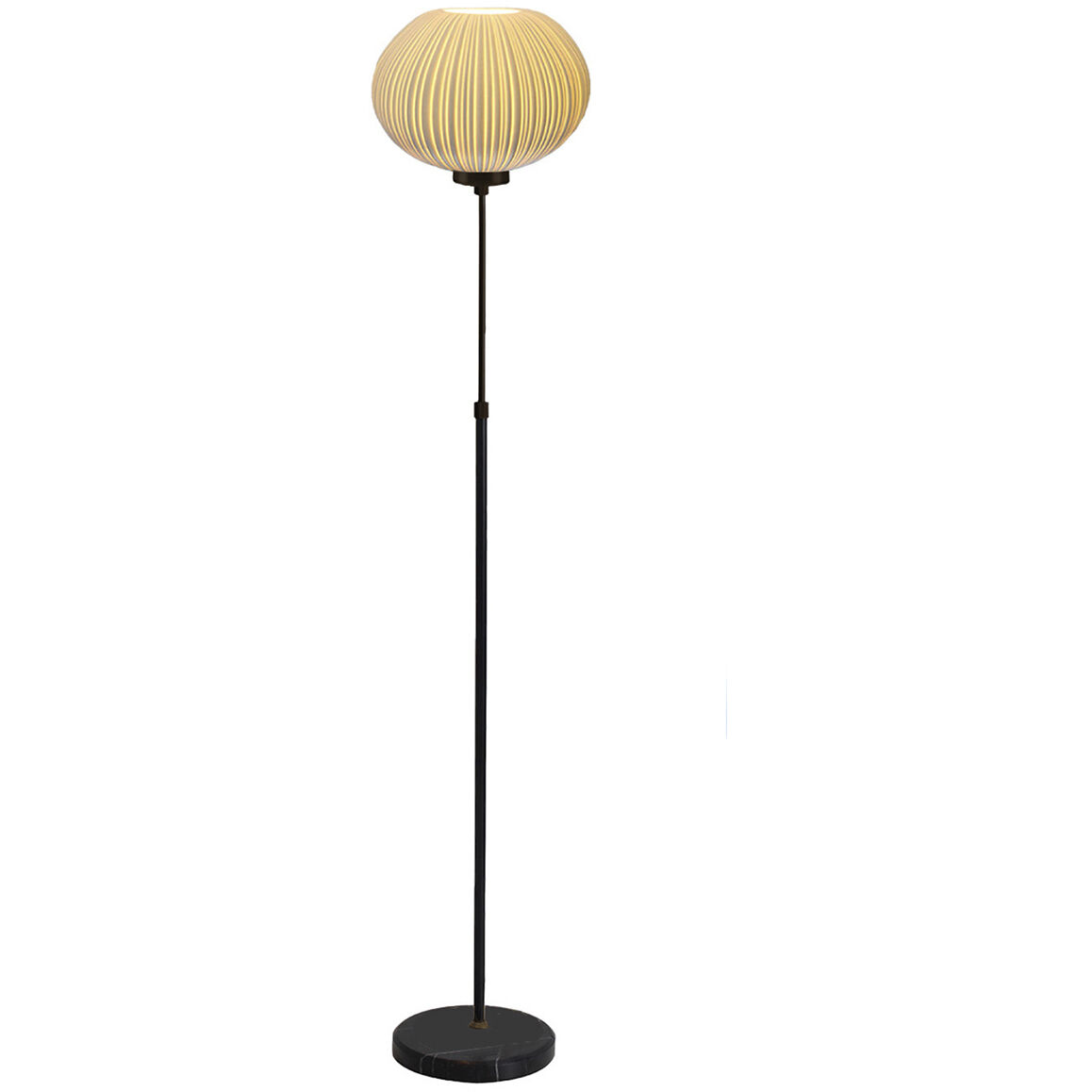 Bone Porcelain 72 inch 14.00 watt Matte Black Floor Lamp Portable Light