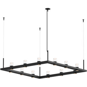 Intervals LED 56 inch Satin Black Pendant Ceiling Light