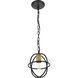 Octavia 1 Light 7.9 inch Brass and Dark Brown Pendant Ceiling Light