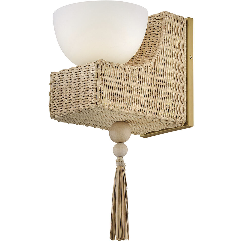 Lisa McDennon Thalia 1 Light 7.5 inch Lacquered Brass Sconce Wall Light