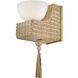 Lisa McDennon Thalia 1 Light 7.5 inch Lacquered Brass Sconce Wall Light