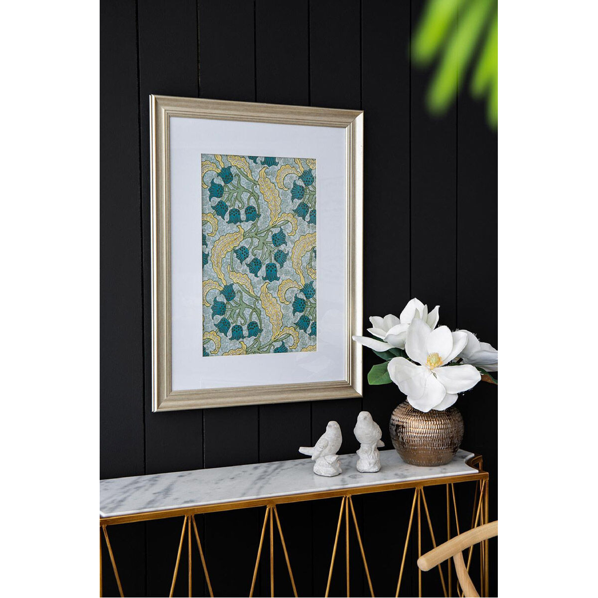 Smithsonian Gold and Green and Blue Wall Art, Floral