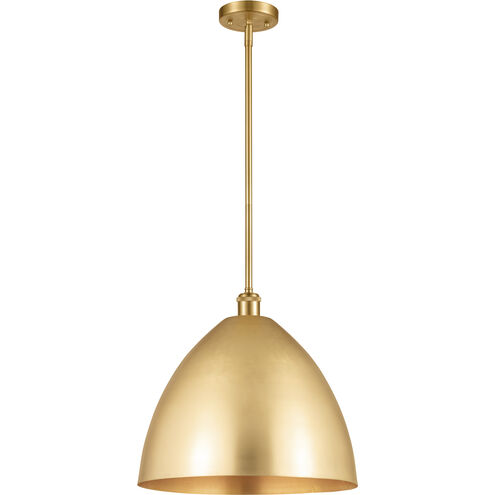 Ballston Dome 1 Light 16 inch Satin Gold Pendant Ceiling Light