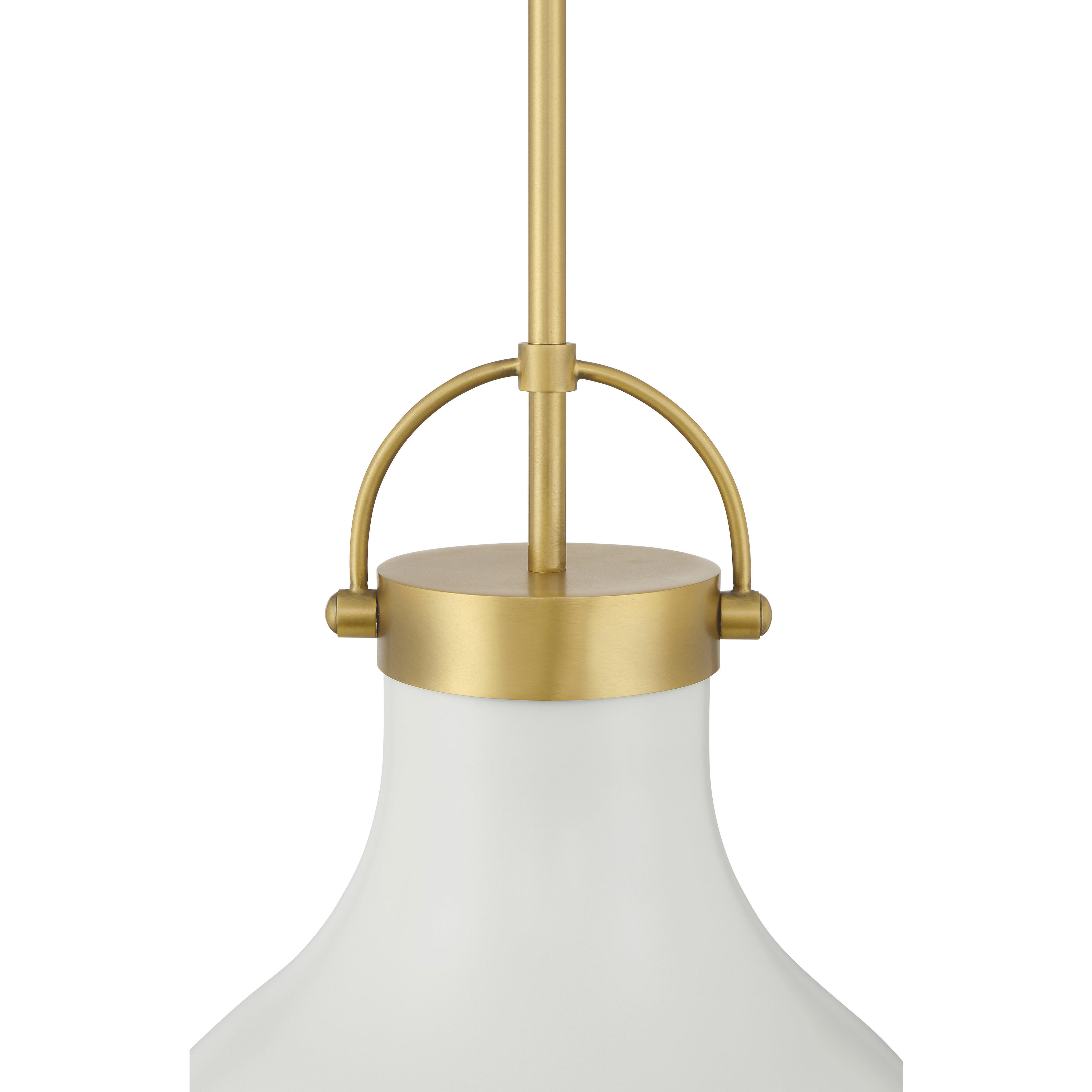 Lynk 1 Light 16.5 inch Legacy Brass and Off White Cream Pendant Ceiling Light