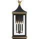 Simpson Wall Sconce Wall Light in Matte Black and Textured Gold