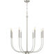 Traci 8 Light 30.75 inch Brushed Polished Nickel Chandelier Ceiling Light
