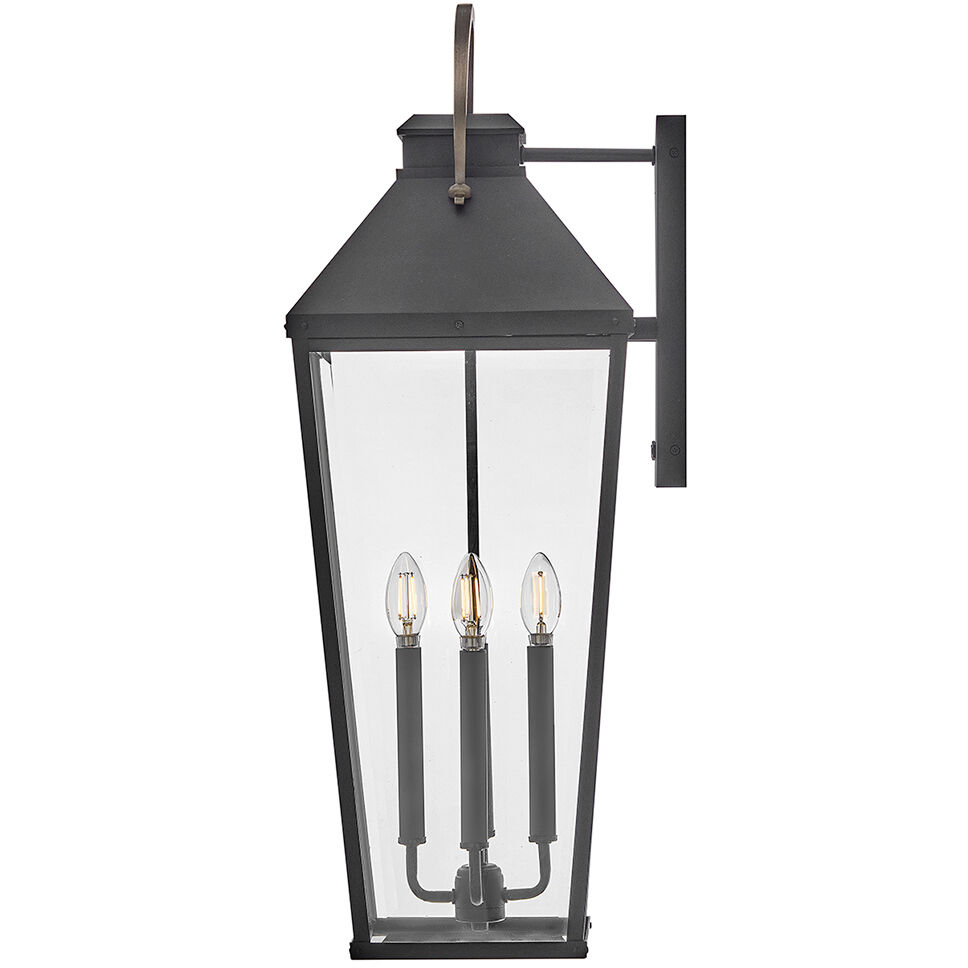 Dawson 4 Light 31 inch Black Outdoor Wall Mount