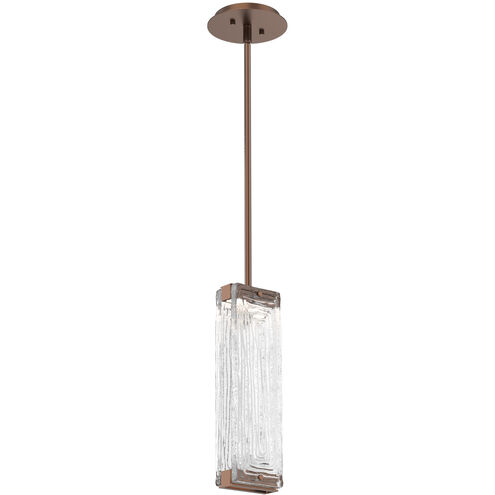 Tabulo LED Burnished Bronze Pendant Ceiling Light in 2700K LED, Linea Cast