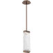 Tabulo LED Burnished Bronze Pendant Ceiling Light in 2700K LED, Linea Cast