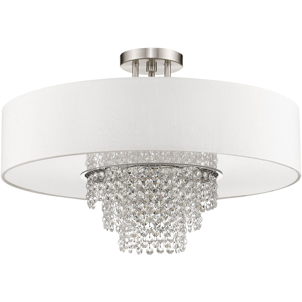 Carlisle 5 Light 22 inch Brushed Nickel Semi-Flush Mount Ceiling Light