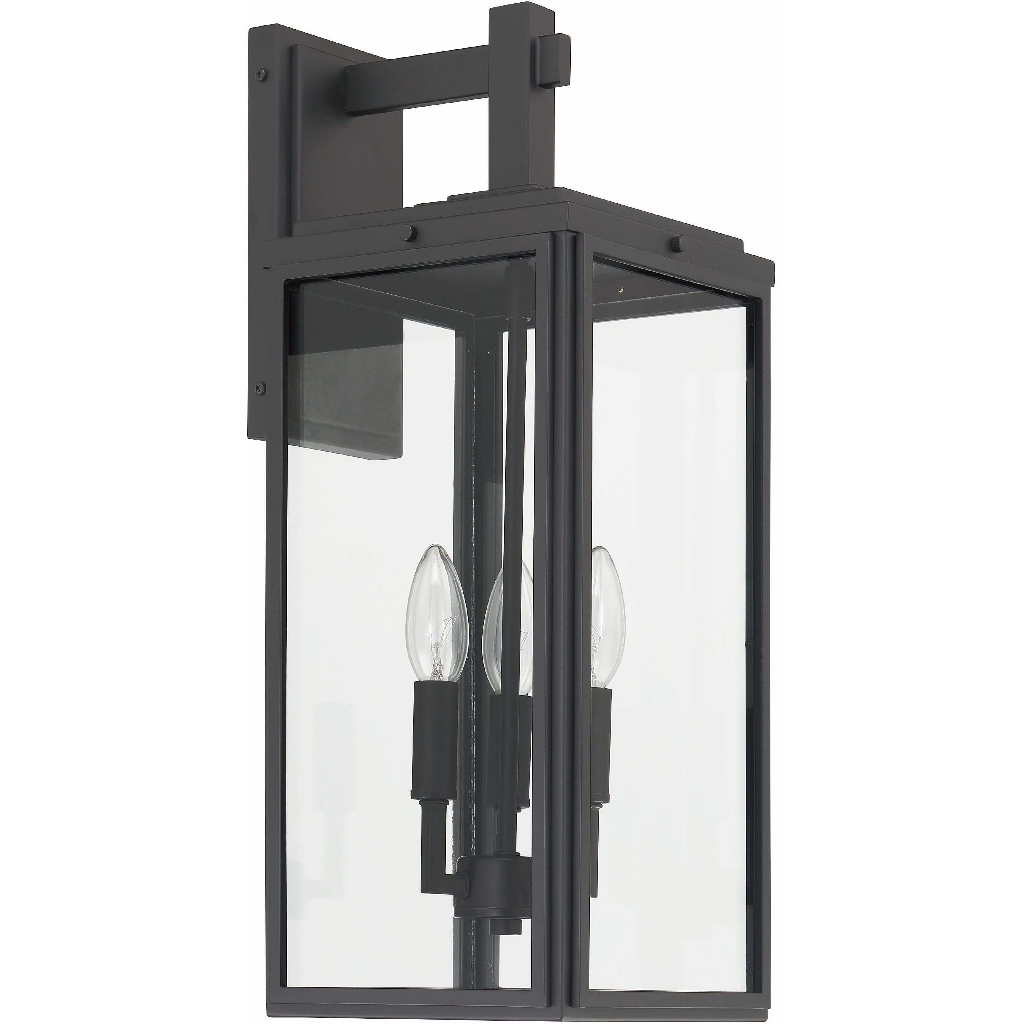 Byron 3 Light 19.75 inch Matte Black Outdoor Sconce
