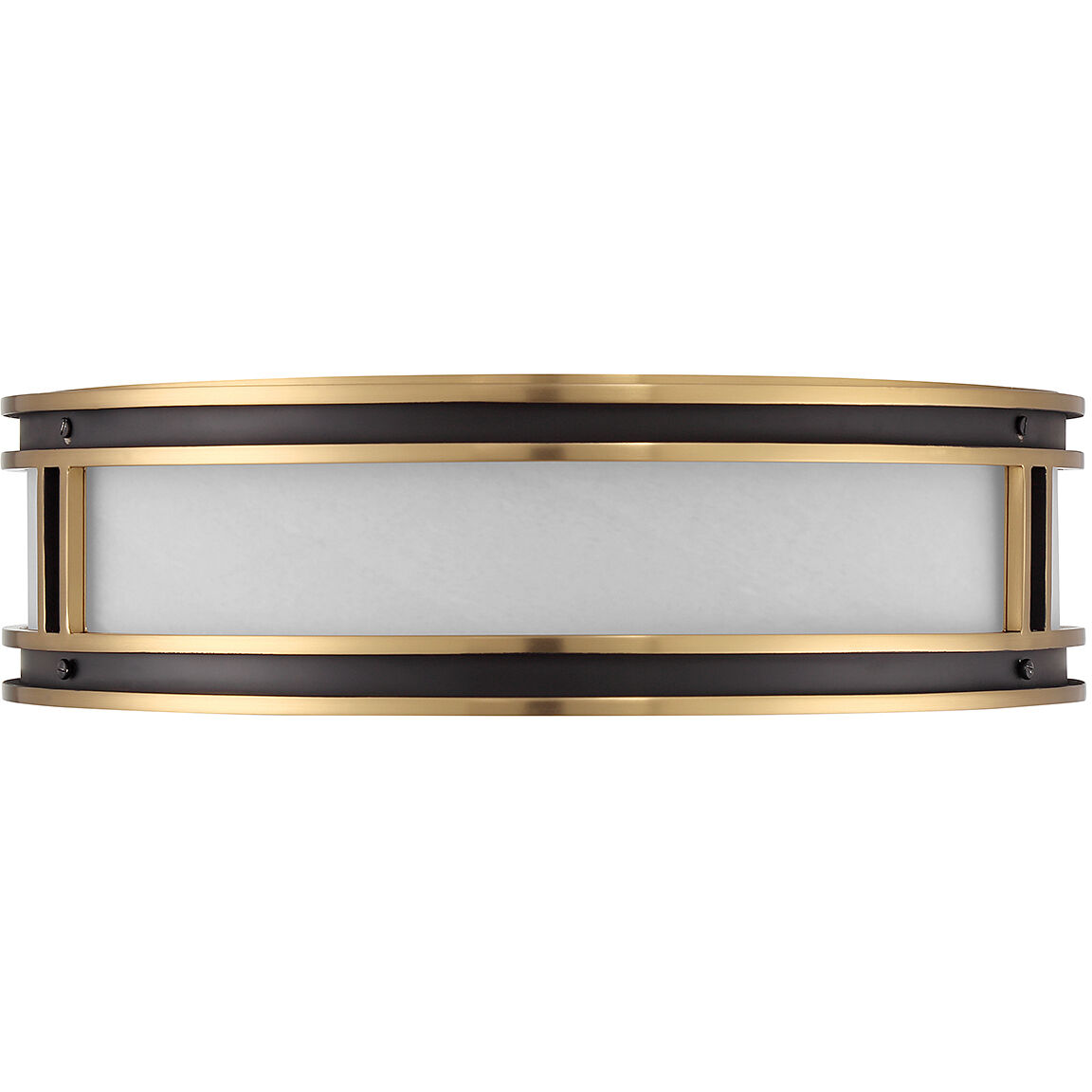 Alberti 4 Light 18.5 inch Black with Warm Brass Accents Flush Mount Ceiling Light