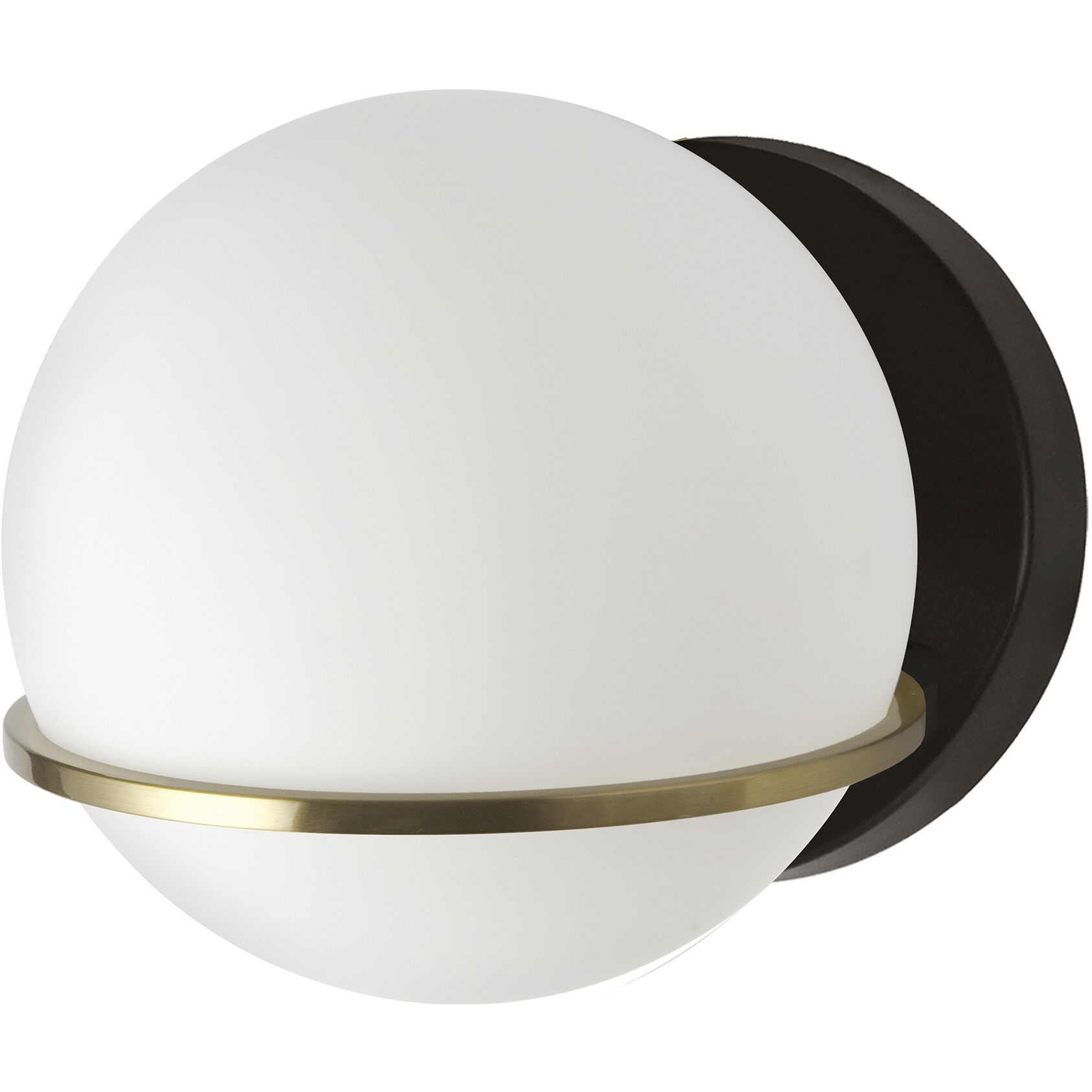 Sofia 1 Light 6 inch Matte Black with Aged Brass Decorative Wall Sconce Wall Light in Matte Black and Aged Brass