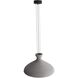 Aethera LED 21.63 inch Grey Cement Pendant Ceiling Light
