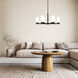 Danica 6 Light 26 inch Matte Black Chandelier Ceiling Light